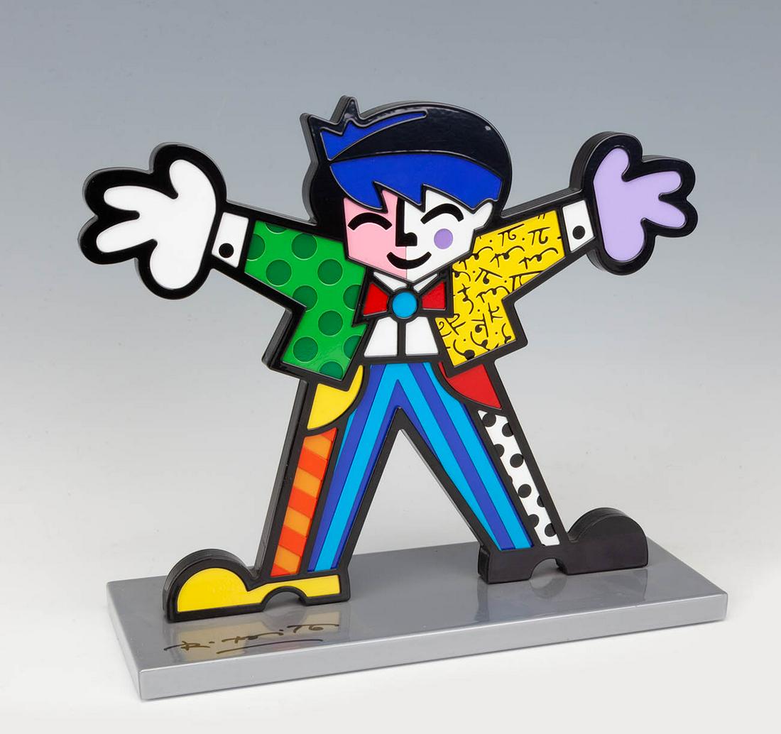 ROMERO BRITTO (Brazil, 1963). "Big Hug, 2009. Enamel on iron, copy 104/1000. Signed and justified on (1 of 8)