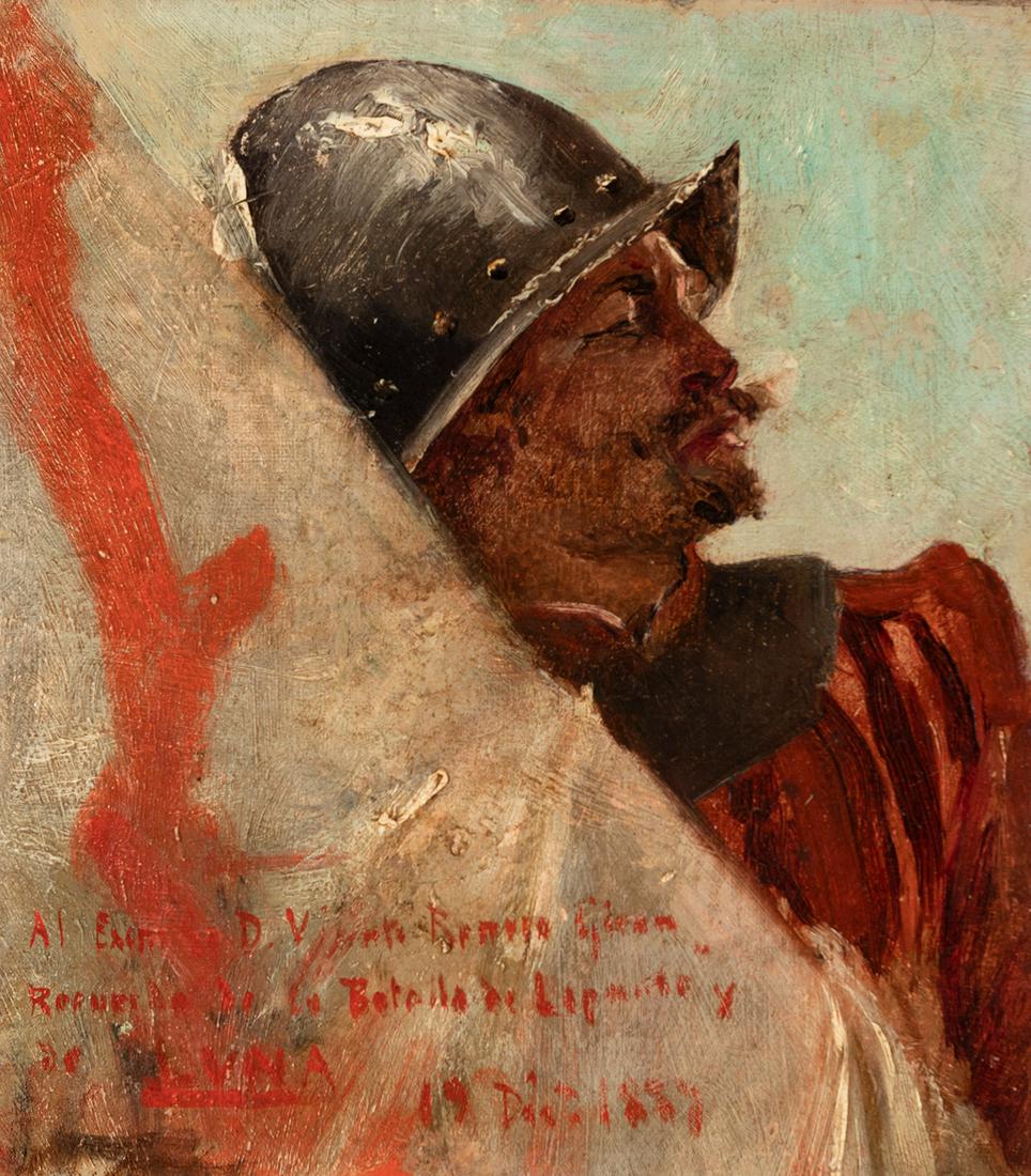 JUAN LUNA Y NOVICIO (Badoc, Philippines, 1857 - Hong Kong, 1899). "Souvenir of the Battle of Lepanto (1 of 5)