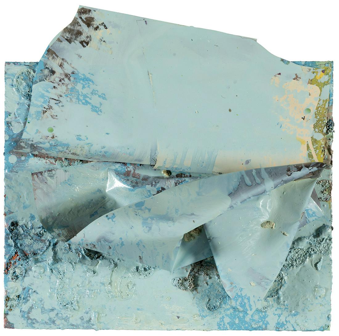 ADRIAN SCHIESS (Switzerland, 1959). "Ciel en mars", 2004. Oil, lacquer, acrylic and transparent: ADRIAN SCHIESS (Switzerland, 1959). "Ciel en mars", 2004. Oil, lacquer, acrylic and transparent film on aluminium. Signed, titled and dated on the back. It bears a label from the Galerie NÃ¤chst St.