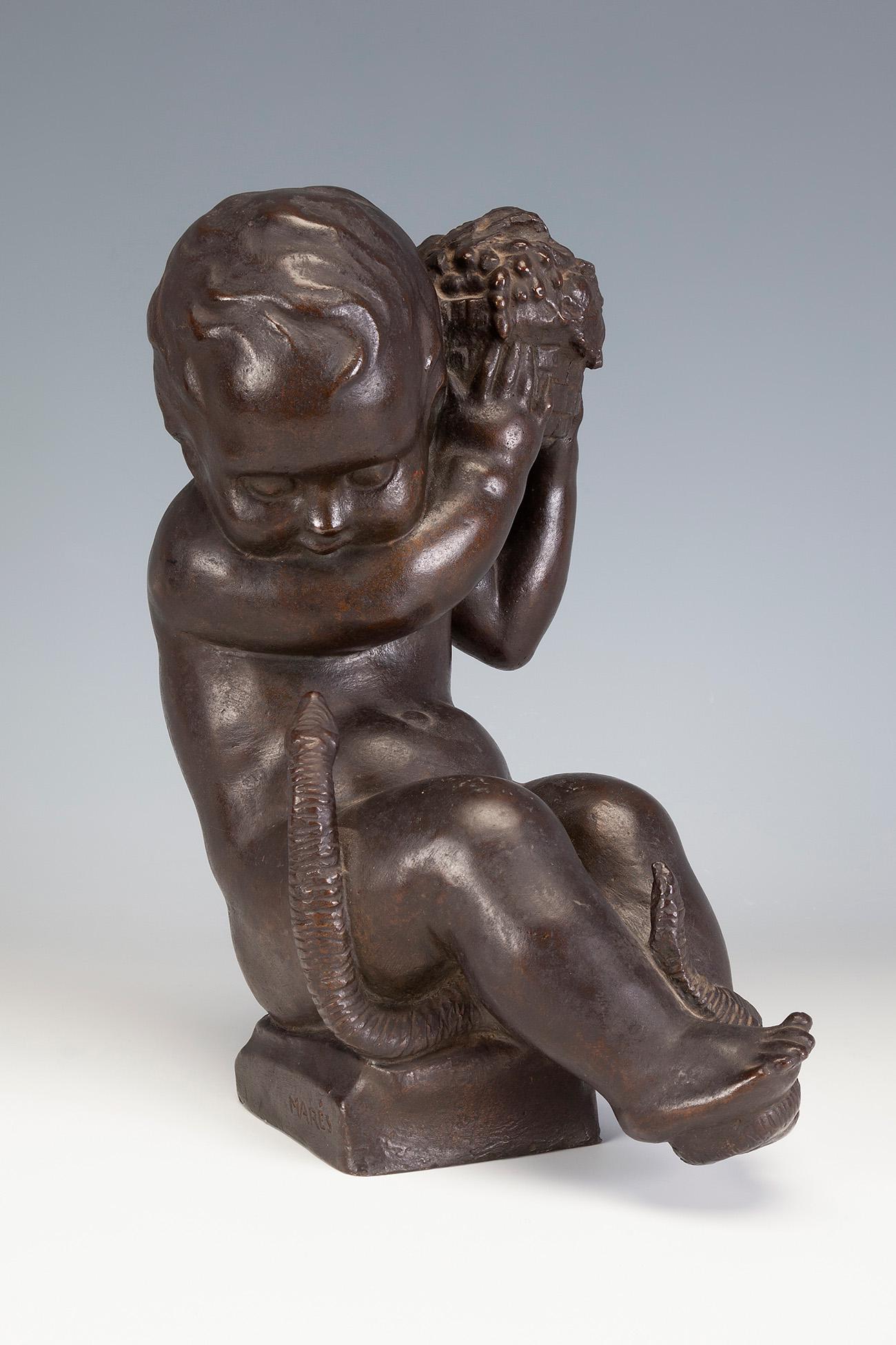 FREDERIC MARÃˆS DEULOVOL (Portbou, Girona, 1893 - Barcelona, 1991). "Child", ca. 1925. Bronze (1 of 7)
