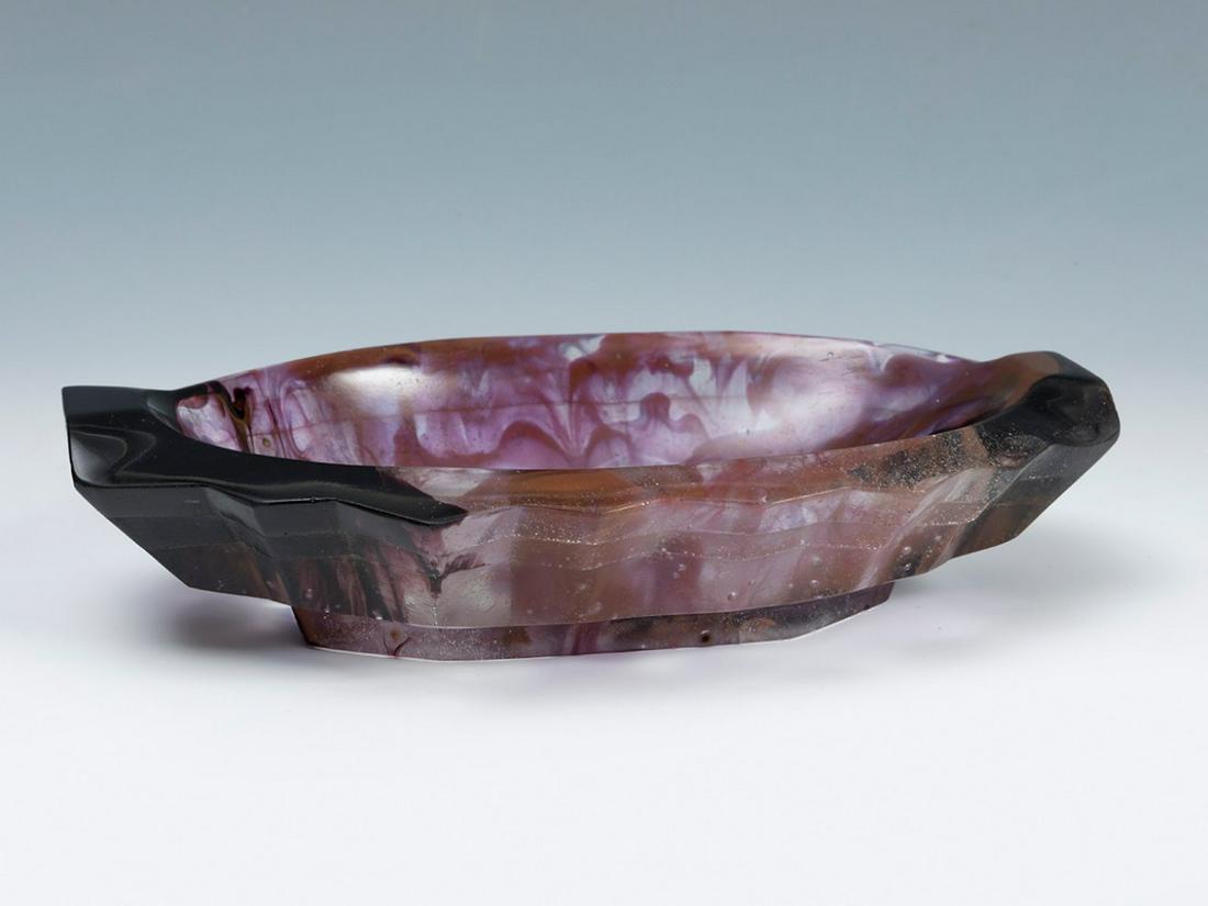 FRANÃ‡OIS Ã‰MILE DÃ‰CORCHEMONT (Conches-en-Ouche, France, 1880-1971). Centrepiece, ca.1920. In glass (1 of 6)