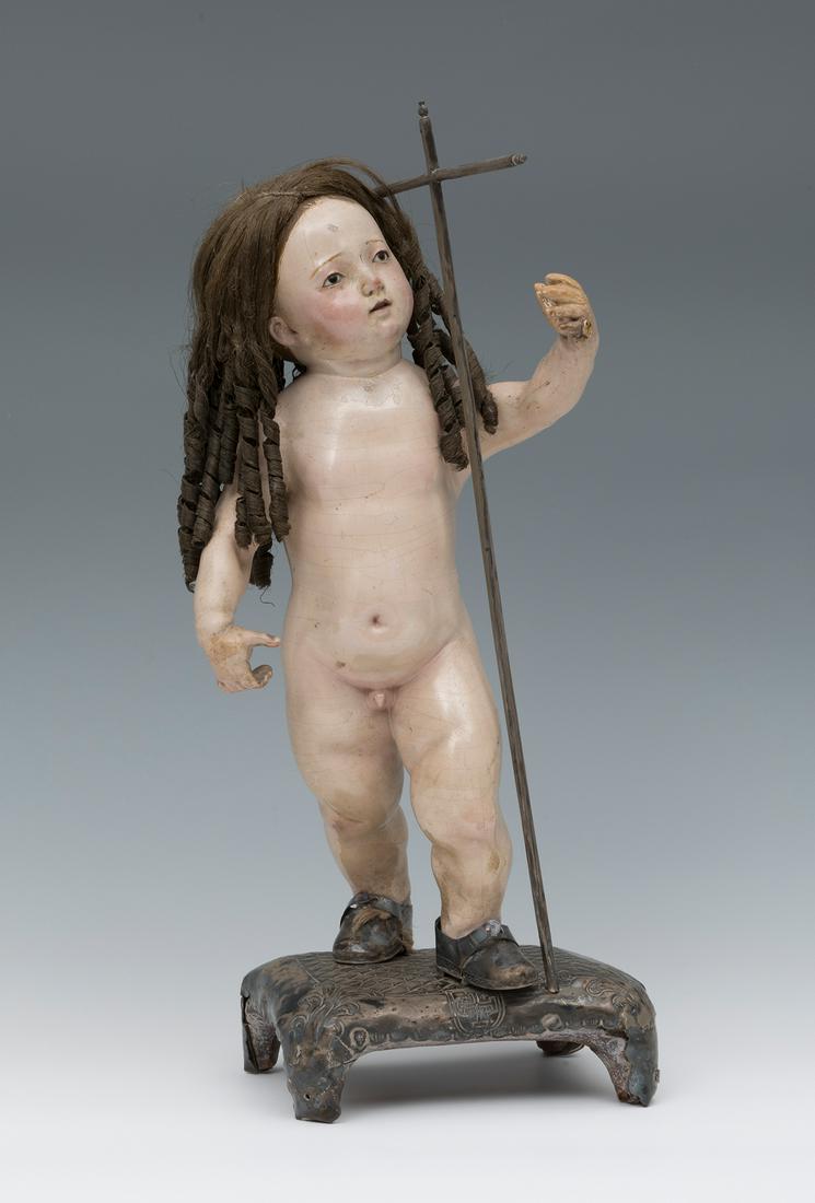Andalusian school, possibly from Seville, ca. 1700. "Infant Jesus".  Carved and polychrome wood. (1 of 5)