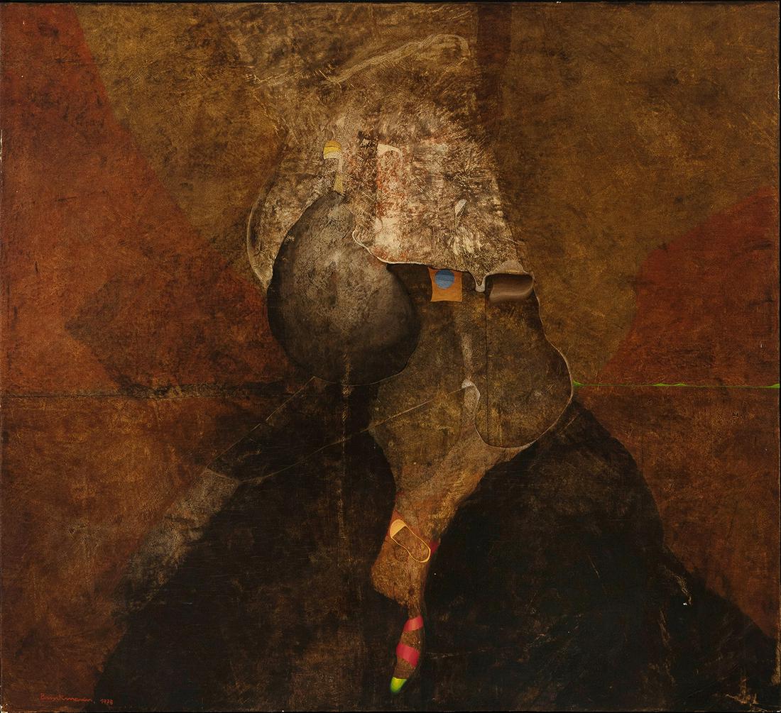 ENRIQUE BRINKMANN (Malaga, 1938). "Affair". Oil on plywood. Individual exhibition  Alicante Gallery, (1 of 4)