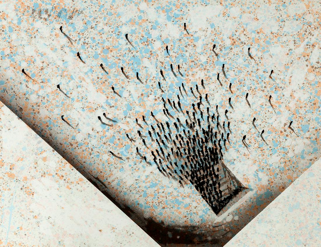 JUAN GENOVÃ‰S (Valencia, 1930 - Madrid, 2020). Untitled. Lithograph, copy 25/75. Signed and (1 of 4)