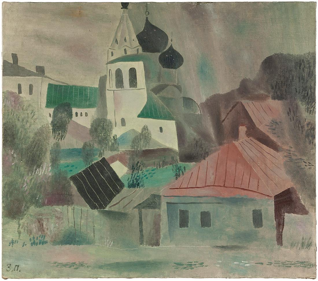 NADEZHDA ELISEEVNA CHERNIIKOVA (Russia, 1916-2010). "Urban View", 1990. Oil on canvas. Signed in the (1 of 5)