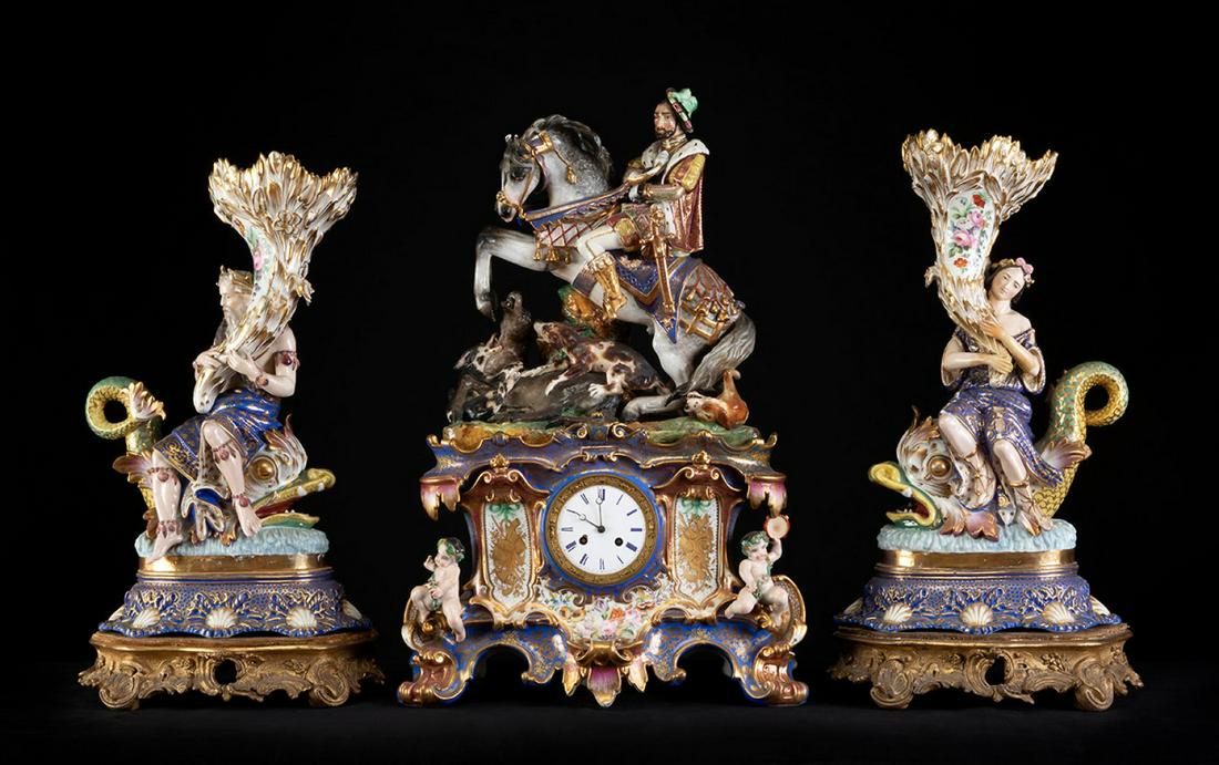 JACOB PETIT (France, 1796-1865). Garnish, mid-19th century. Enamelled porcelain. This piece was (1 of 7)