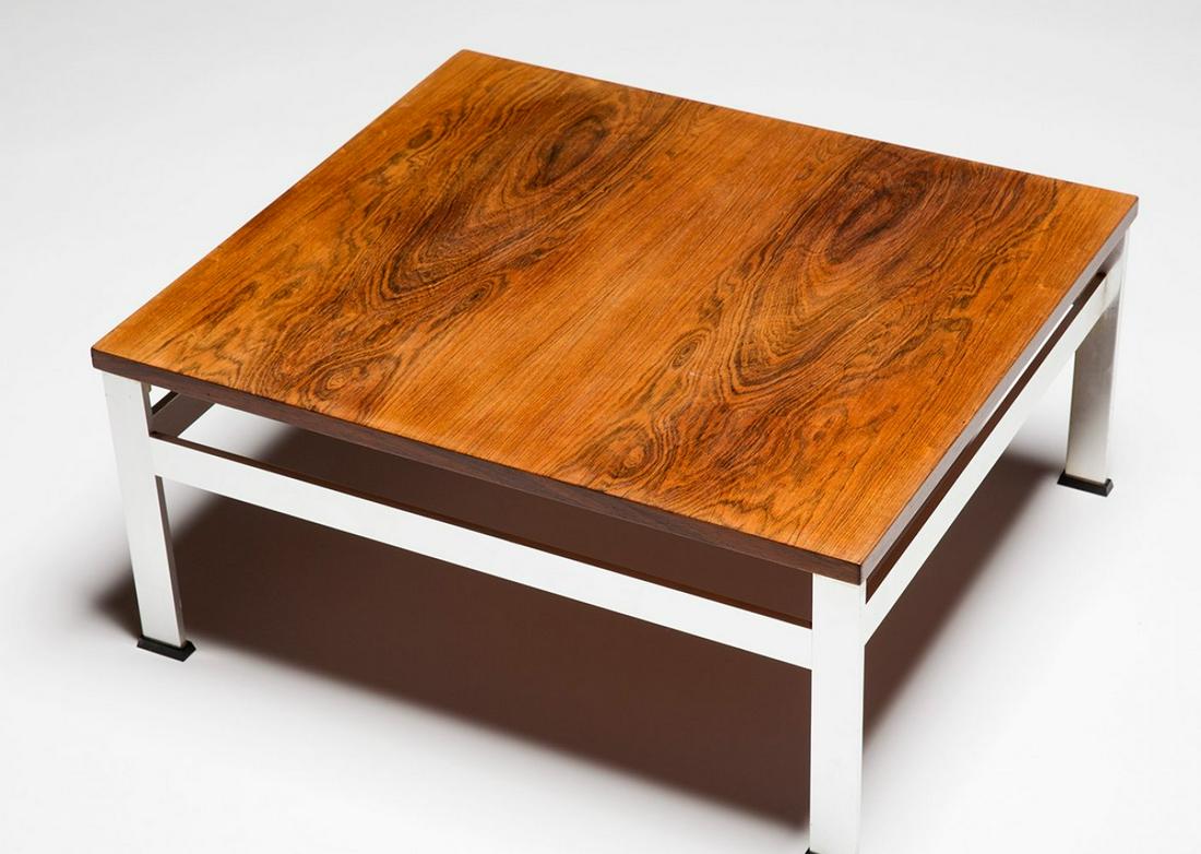 Design side table, 1970s. Rosewood and metal. (1 of 5)