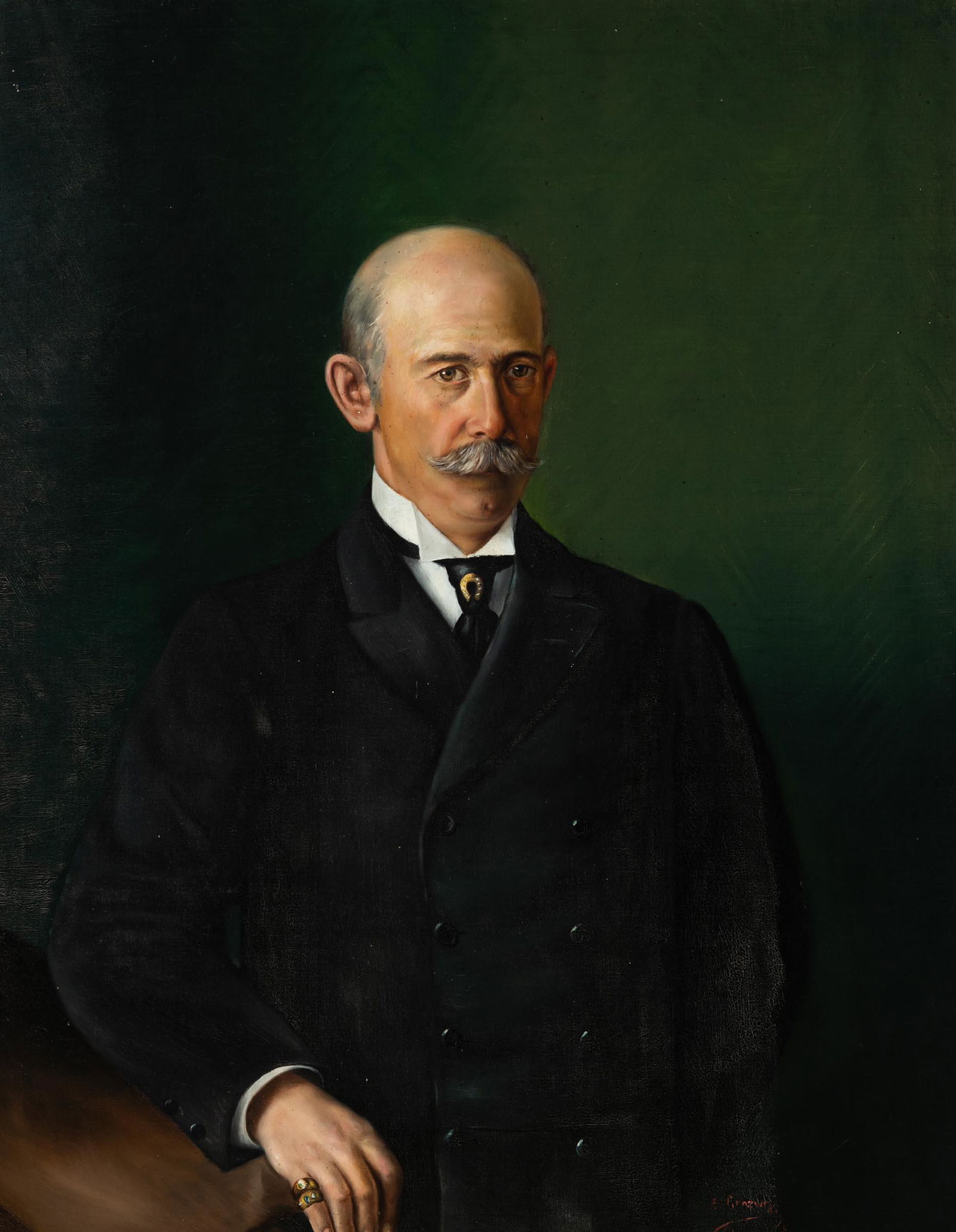 Spanish school of the early 20th century. "Portrait of a Man, 1902. Oil on canvas. Signed "E. (1 of 4)