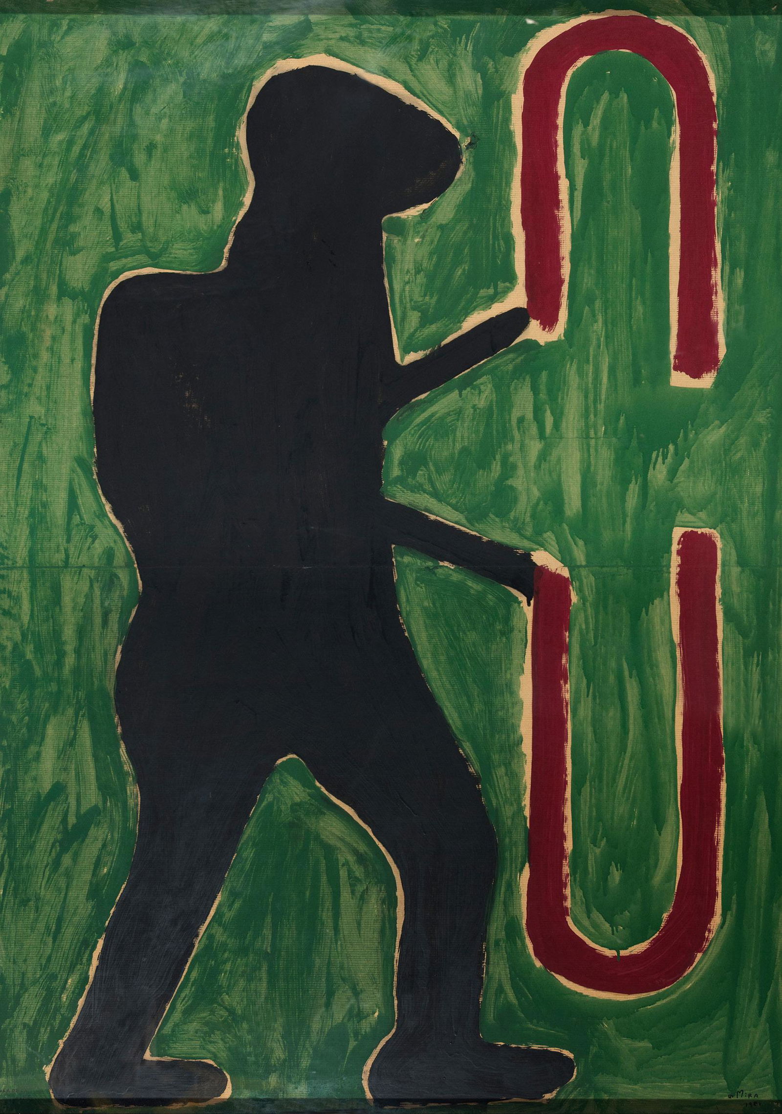 VICTOR MIRA (Zaragoza, 1949 - Munich, 2003). "Painting of the night". 1981. Mixed media on paper. (1 of 4)