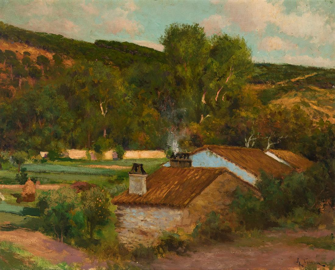 AURELIO TOLOSA Y ALSINA (Barcelona, 1861 - 1938). "Landscape. Oil on canvas. Signed in the lower (1 of 4)