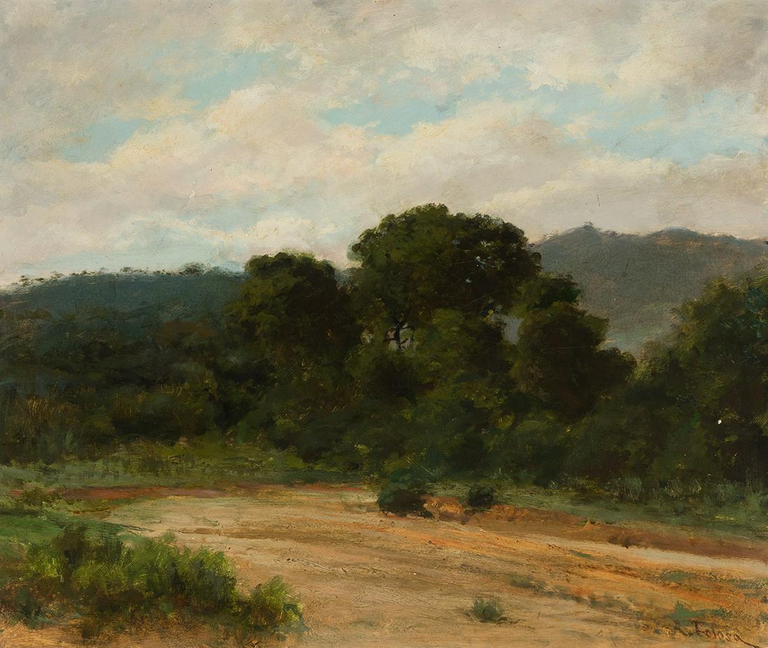 AURELI TOLOSA Y ALSINA (Barcelona, 1861 - 1938). "Landscape.  Oil on canvas. Signed in the lower (1 of 4)
