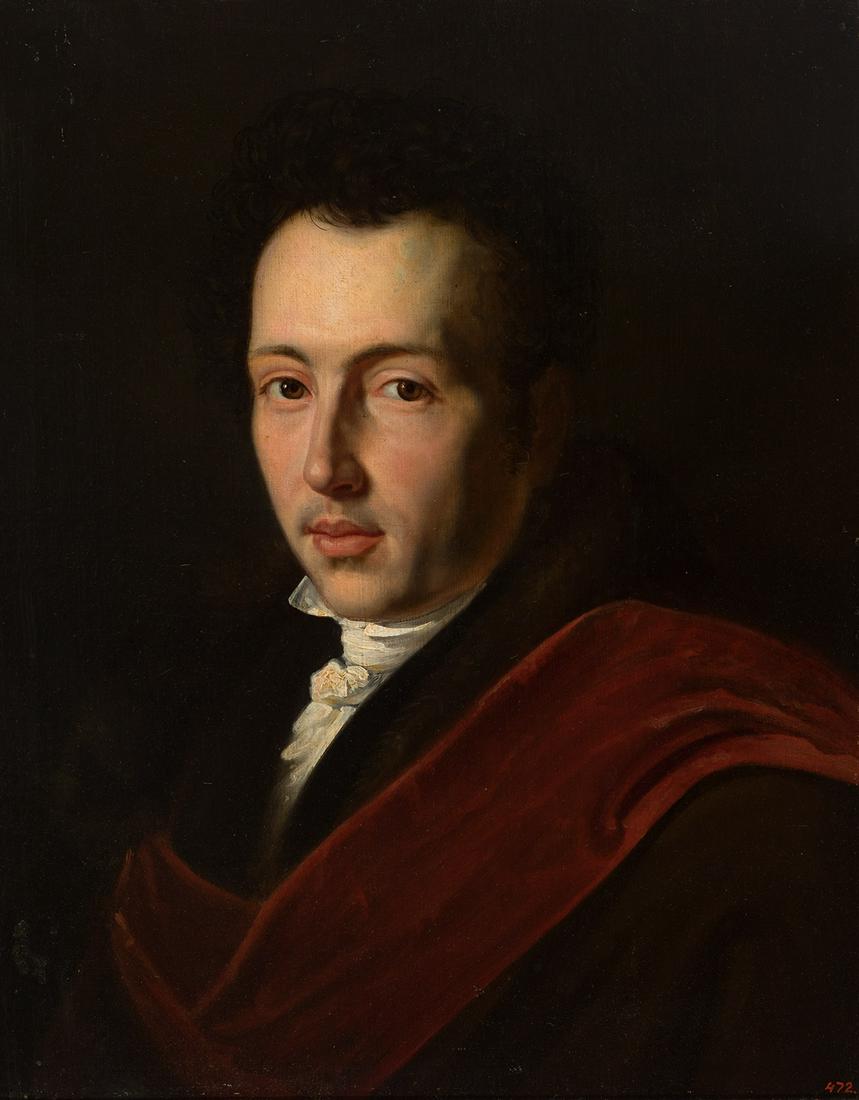 French school, ca. 1820. "Portrait of a gentleman". Oil on canvas. Round period frame with losses. (1 of 5)