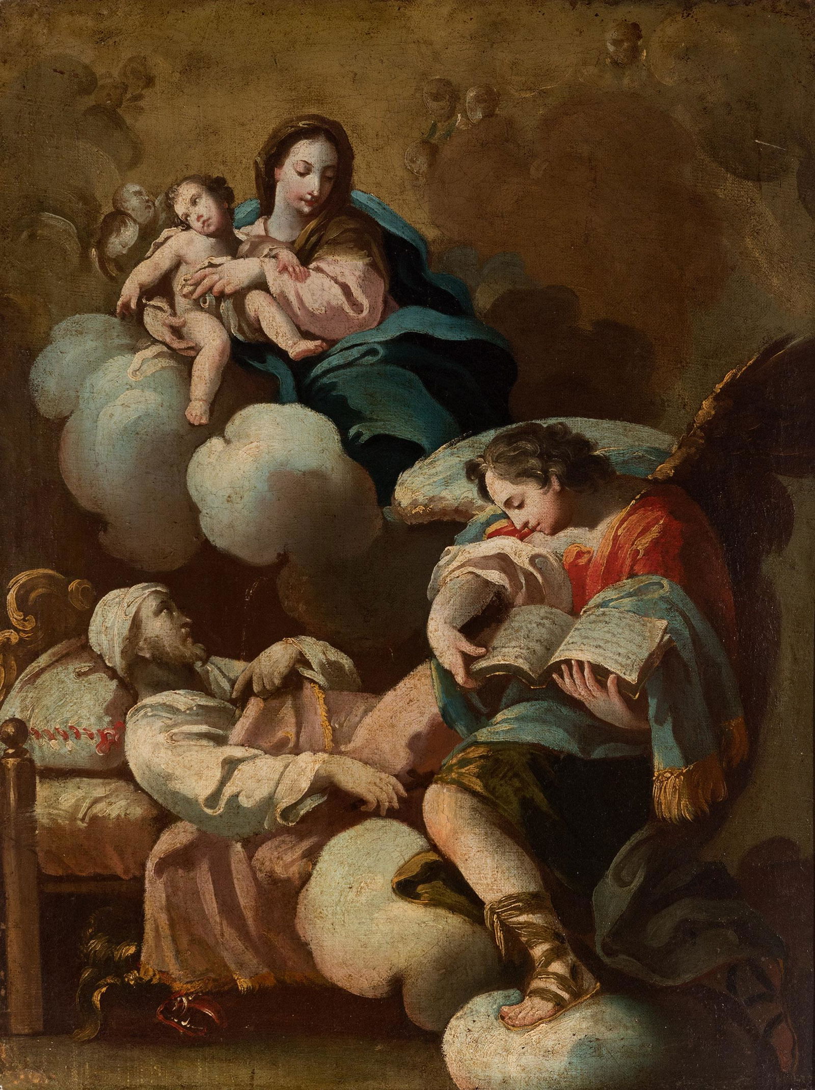 Catalan or Aragonese school of the second half of the 18th century.  "Apparition of the Virgin and (1 of 6)