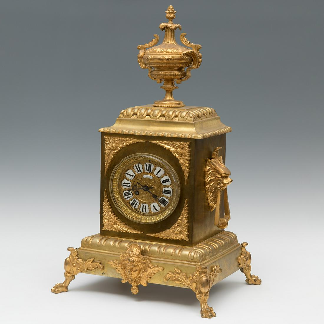 Clock; Napoleon III period, late 19th century. Bronze. It owns Paris machinery. (1 of 7)