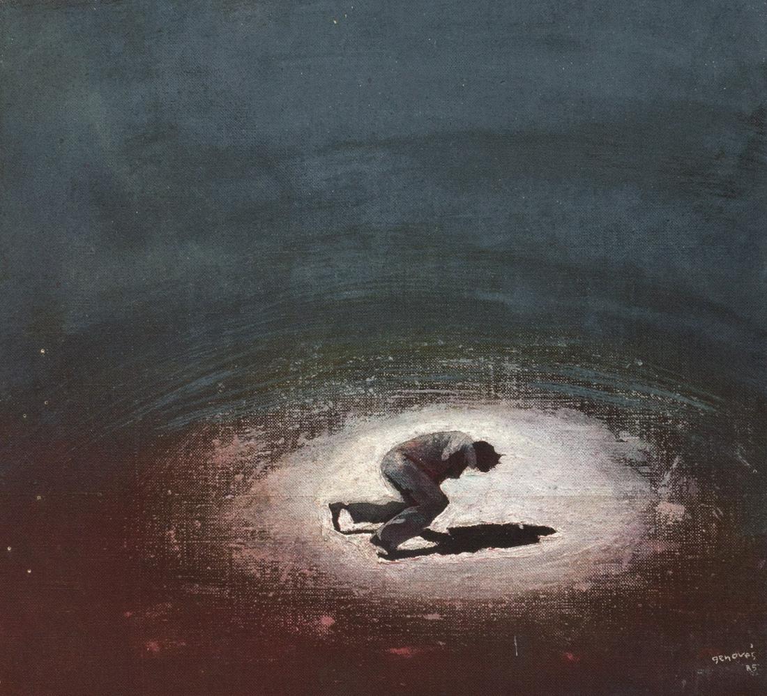 JUAN GENOVÃ‰S, (Valencia, 1930 - Madrid, 2020). â€œFigureâ€, 1985. Oil on canvas. Signed and dated (1 of 6)