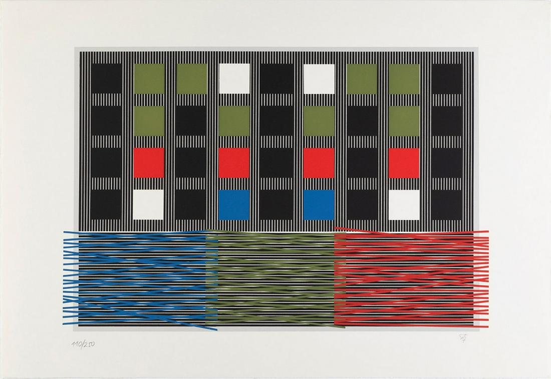 JESÃšS RAFAEL SOTO (Venezuela, 1923 - France, 2005). Untitled, ca. 1992, from the Suite Olympic (1 of 3)
