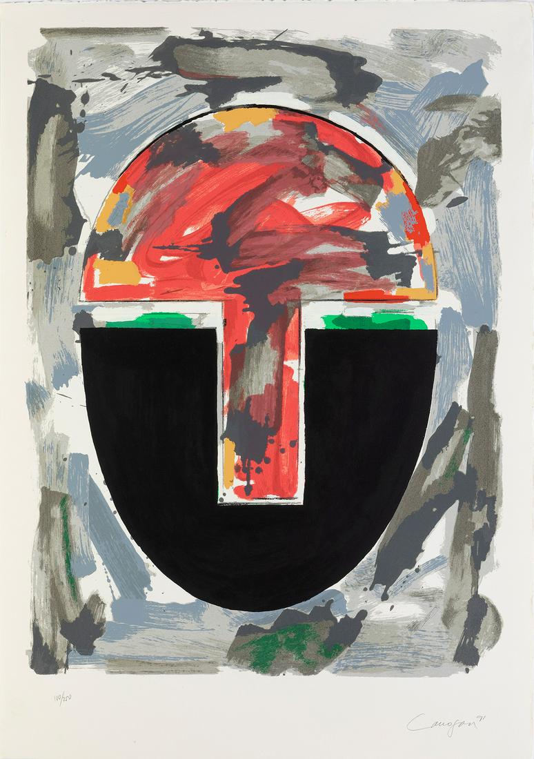 RAFAEL CANOGAR GÃ“MEZ (Toledo, 1935). Untitled, 1991, from the Suite Olympic Centennial. Silkscreen: RAFAEL CANOGAR GÃ“MEZ (Toledo, 1935). Untitled, 1991, from the Suite Olympic Centennial. Silkscreen on 270 grams VÃ©lin d'Arches paper, copy 110/250. Signed, dated and justified by hand. This wor