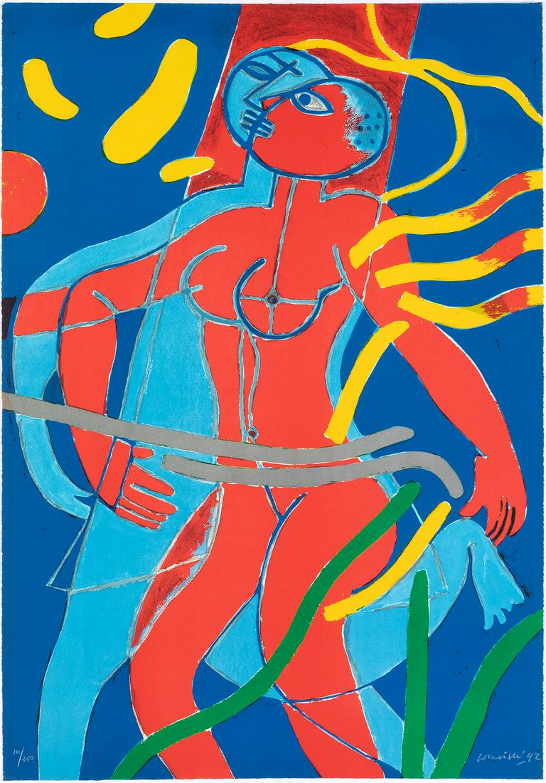 "CORNEILLE"; GUILLAUME CORNELIS VAN BEVERLOO (Belgium, 1922 - France, 2010). Untitled, 1992, from (1 of 3)