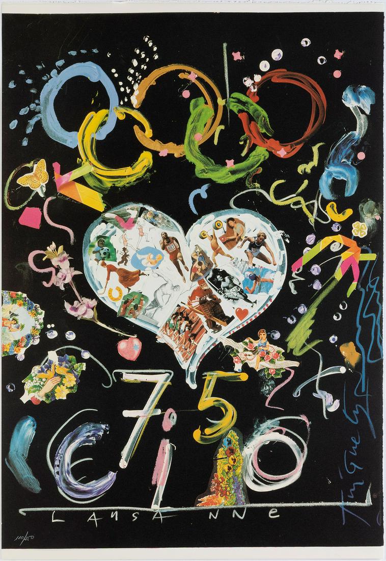 JEAN TINGUELY (Switzerland, 1925 -1991). Untitled, 1991, from the series "Olympic Suite". Lithograph (1 of 3)