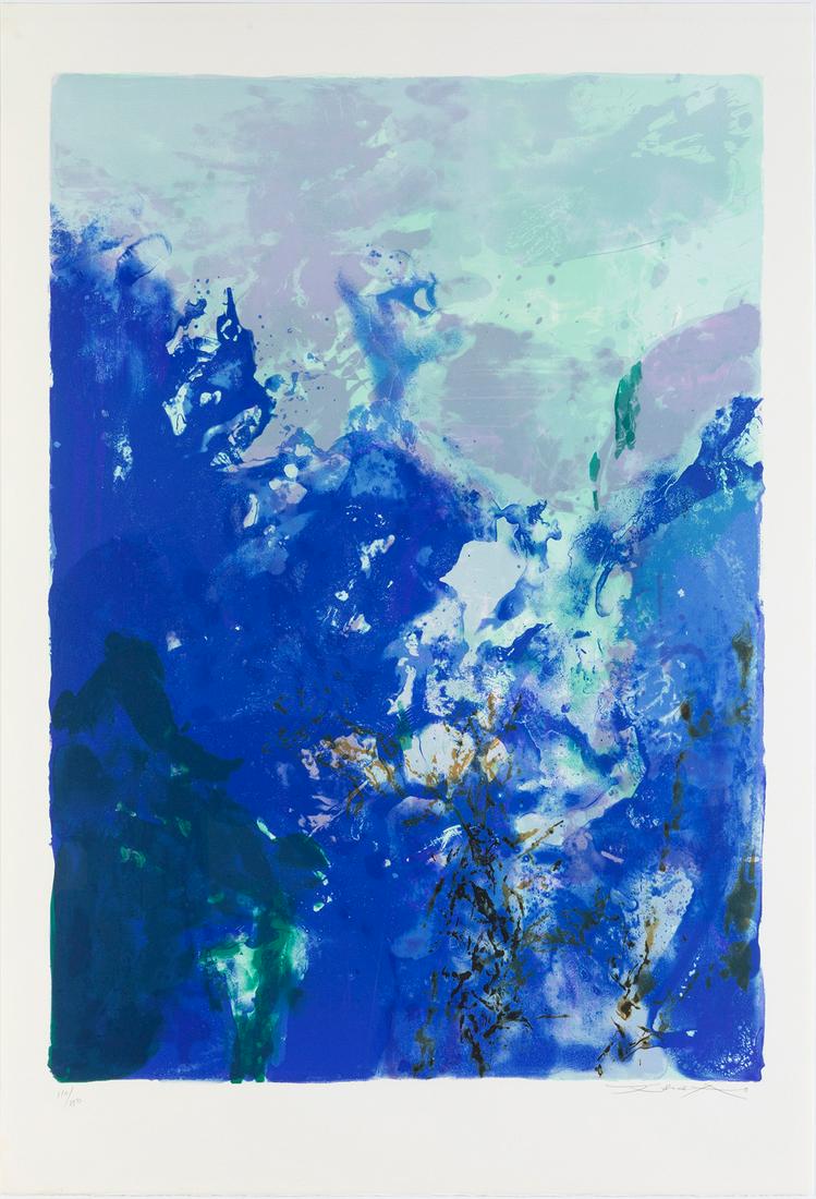 ZAO WOU KI (Beijing, 1921 - Nyon, Switzerland, 2013). Untitled, from the Suite Olympic Centennial, (1 of 3)