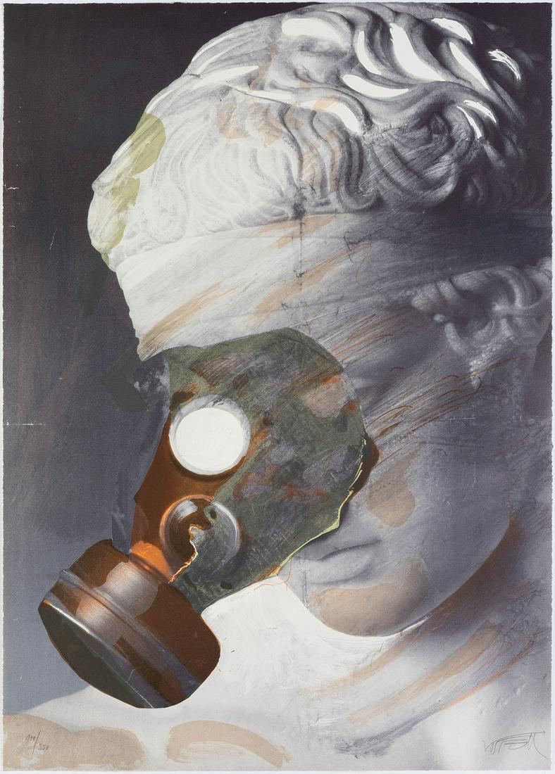 WOLF VOSTELL (Leverkusen, Germany 1932 - Berlin, 1998). Untitled, 1992, from the series "Olympic: WOLF VOSTELL (Leverkusen, Germany 1932 - Berlin, 1998). Untitled, 1992, from the series "Olympic Suite". Lithograph on 270 grams VÃ©lin d'Arches paper, copy 110/250. Signed and justified by hand. Th