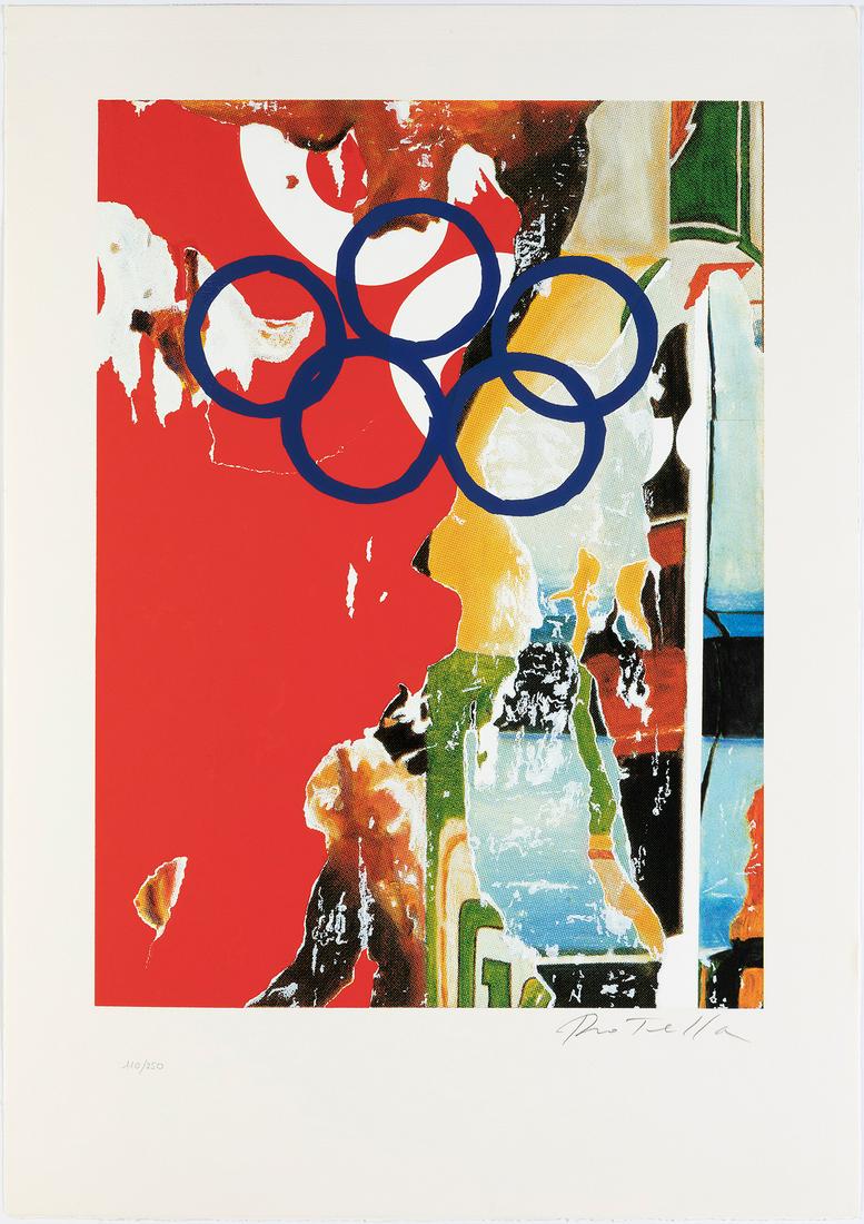 MIMMO ROTELLA (Italy, 1918 - 2006). Untitled, 1992. Lithograph on 270 grams VÃ©lin d'Arches paper, (1 of 3)