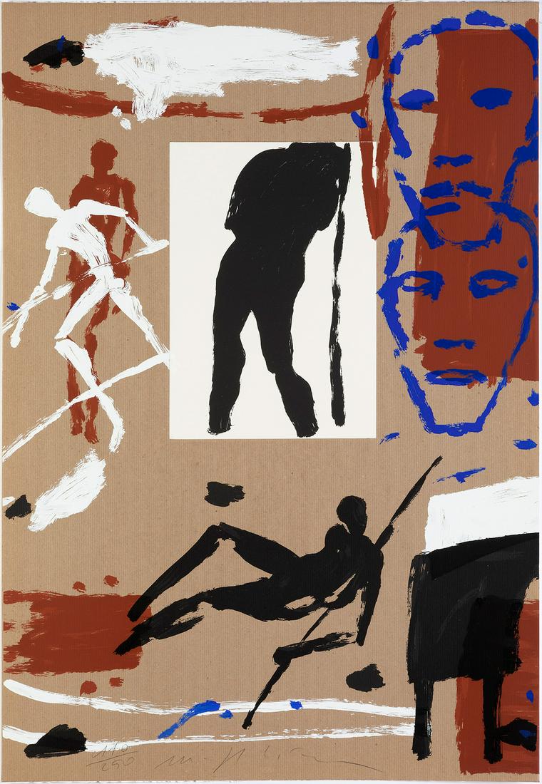 MIMMO PALADINO (Paduli, Italy, 1948). Untitled, 1992, from the series "Olympic Suite". Silkscreen on (1 of 2)
