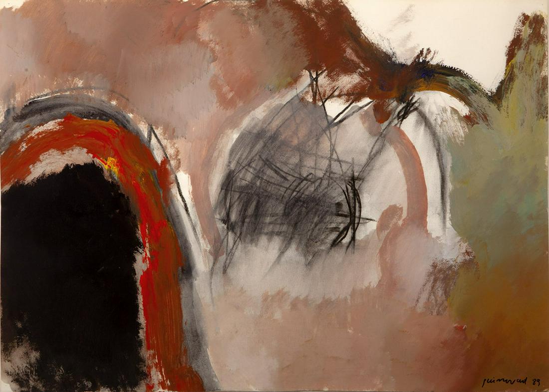 JOSEP GUINOVART BERTRAN (Barcelona,   1927 â€“ 2007). "Basel A", 1989. Mixed technique on cardboard. (1 of 5)