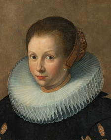 Dutch school; XVII century. "Portrait of a Lady". Oil on board. It presents faults and restorations. (1 of 4)