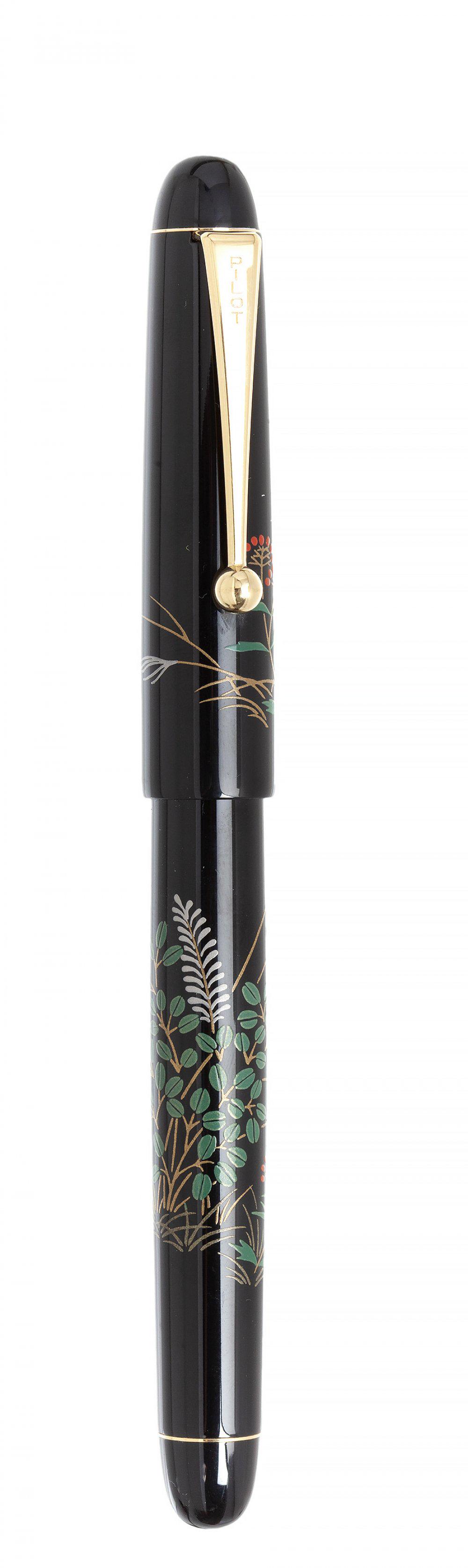 NAMIKI NAMIKI PILOT FOUNTAIN PEN. Body in Maki-E. Limited edition. 14 kt yellow gold nib. tip f (1 of 3)