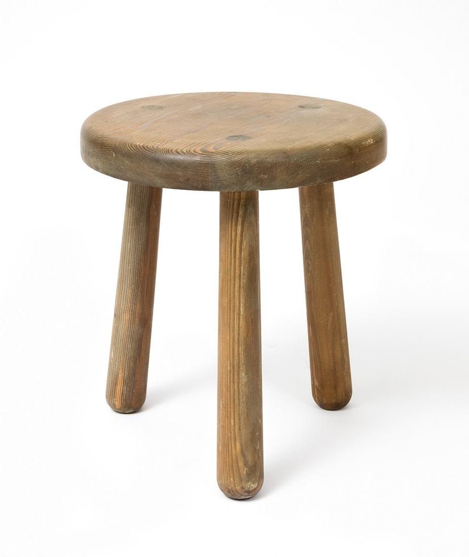 AXEL EINAR HJORTH (Sweden, 1888-1959). Lovo stool. Wood. Presents marks of use. (1 of 6)