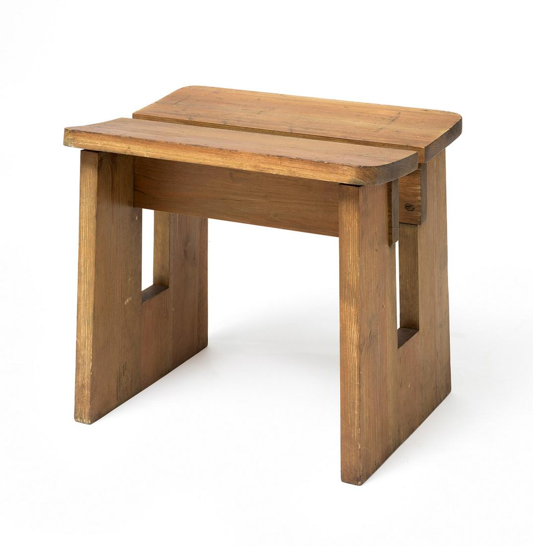 AXEL EINAR HJORTH (Sweden, 1888-1959). Lovo stool. Wood. Presents marks of use. (1 of 7)