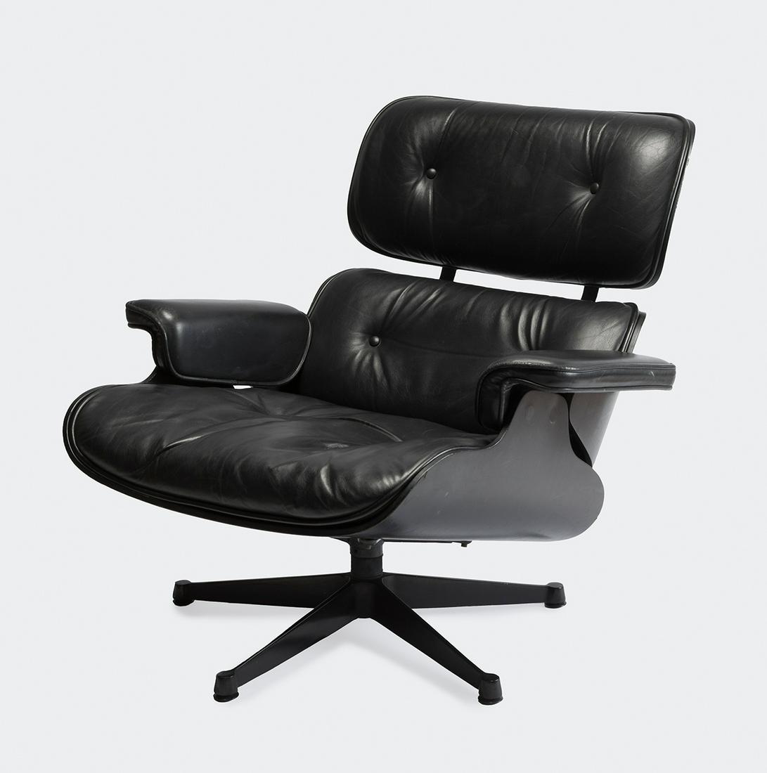 CHARLES EAMES (USA, 1907 - 1978) & RAY EAMES (USA, 1912 - 1988) for HERMAN MILLER. "Lounge Chair", (1 of 6)