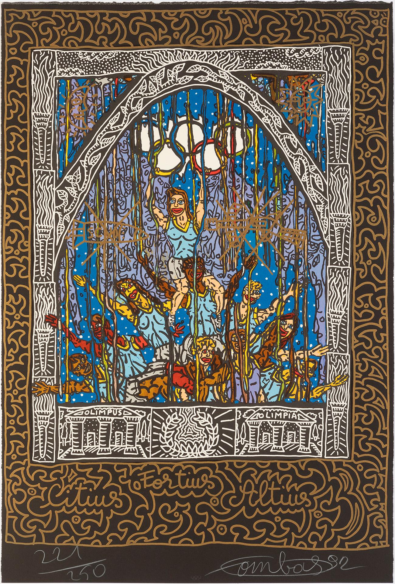 ROBERT COMBAS (Lyon, 1957). Untitled, 1992. Lithograph on 270 grams vÃ©lin d'Arches paper, copy: ROBERT COMBAS (Lyon, 1957). Untitled, 1992. Lithograph on 270 grams vÃ©lin d'Arches paper, copy 221/250. Signed, dated and numbered in pencil. Size: 90 x 63 cm. French painter and sculptor, Robert C