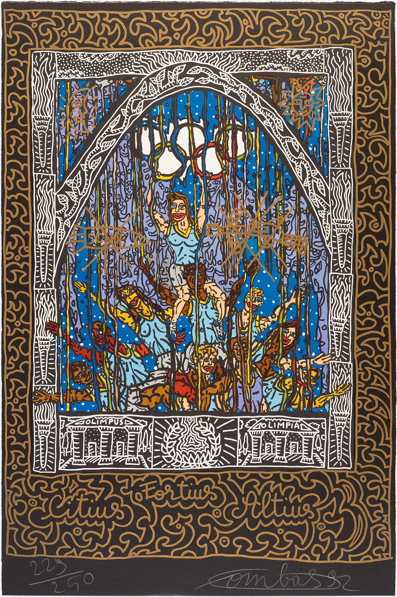 ROBERT COMBAS (Lyon, 1957). Untitled, 1992. Lithograph on 270 grams VÃ©lin d'Arches paper, copy: ROBERT COMBAS (Lyon, 1957). Untitled, 1992. Lithograph on 270 grams VÃ©lin d'Arches paper, copy 229/250. Signed, dated and numbered in pencil. Measurements: 90 x 63 cm. French painter and sculptor,