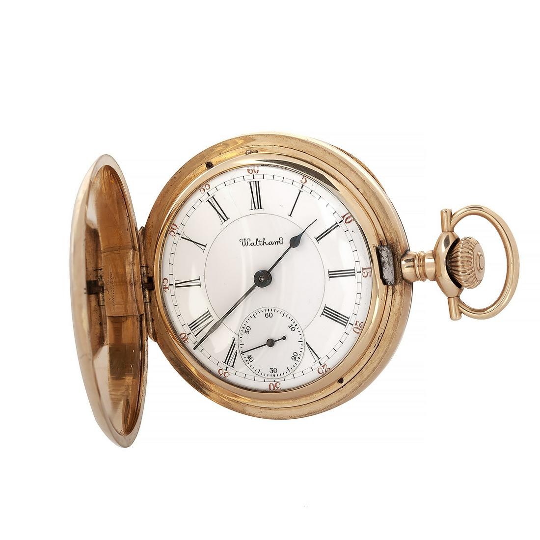 Waltham Presidential pocket watch. Waltham Presidential pocket watch in 14 karat yellow gold. White (1 of 7)