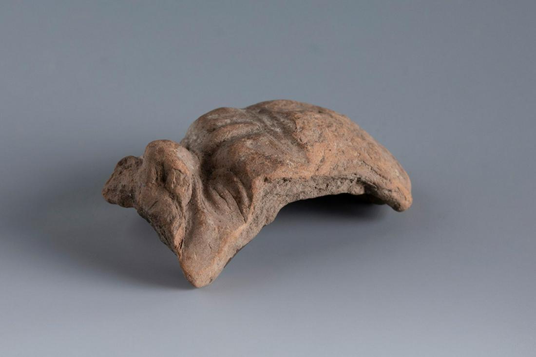 Grotesque head. Smyrna, 3rd century BC. Terracotta. Provenance: Smyrna, 1895-1905. Collection Paul (1 of 3)