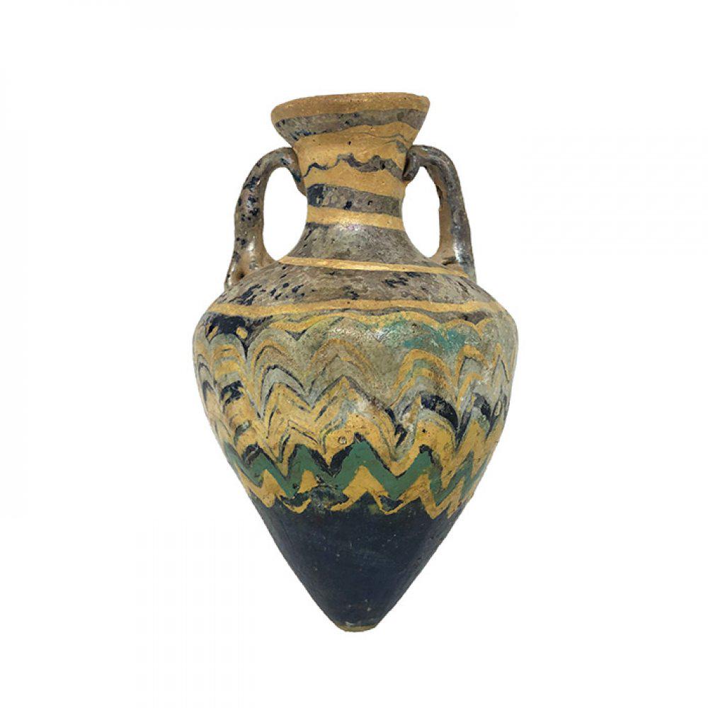 Amphoriskos. Ancient Greece, 6th-4th century BC. Core-formed glass.  In good condition. Provenance: (1 of 4)