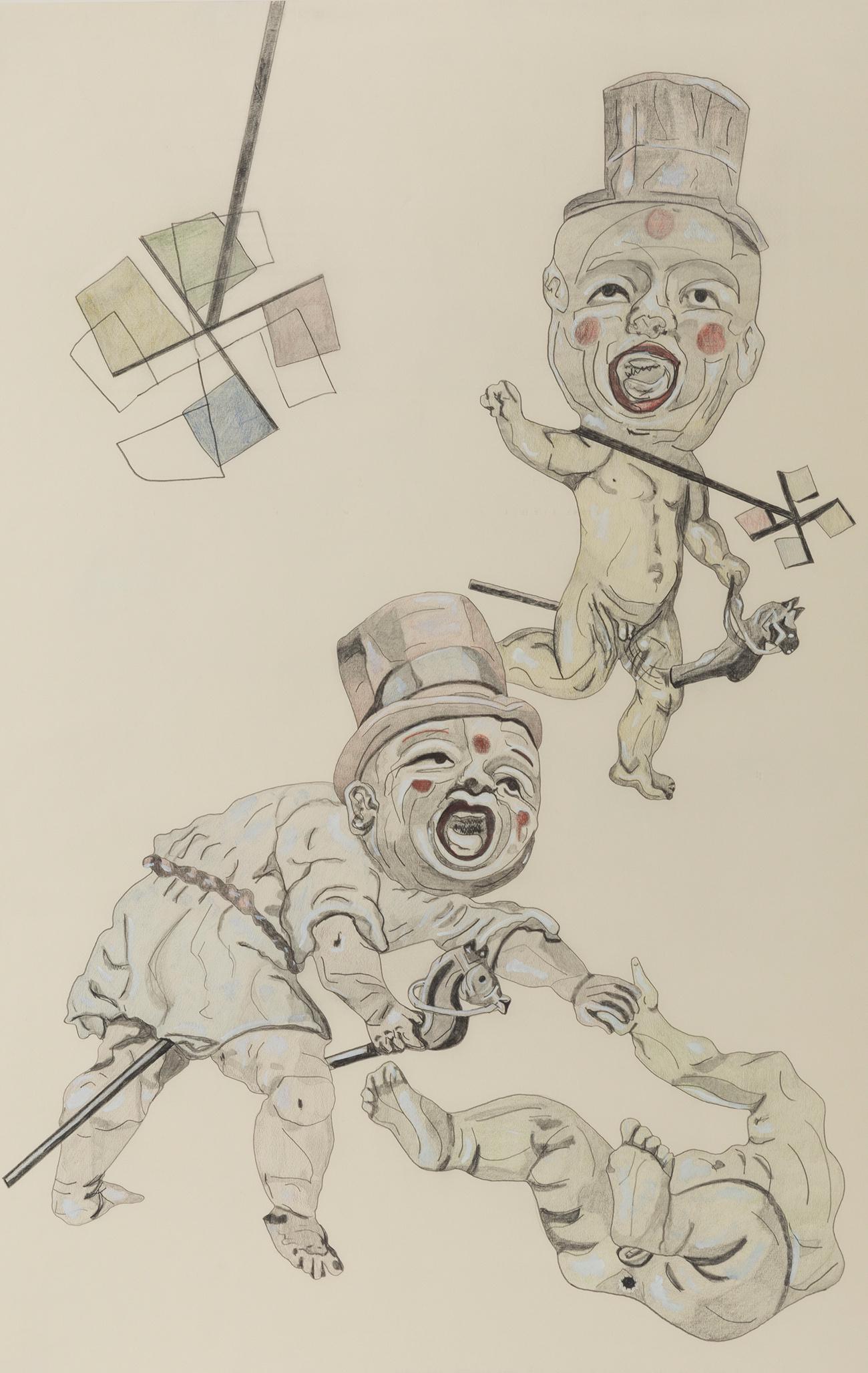 JONATHAN HAMMER (Chicago, Illinois, 1960). "Landscape from Upper Inferno", 1997. Graphite colored: JONATHAN HAMMER (Chicago, Illinois, 1960). "Landscape from Upper Inferno", 1997. Graphite coloured pencils and paper. With the label of the FÃºcares gallery (Madrid) on the back. Provenance: private