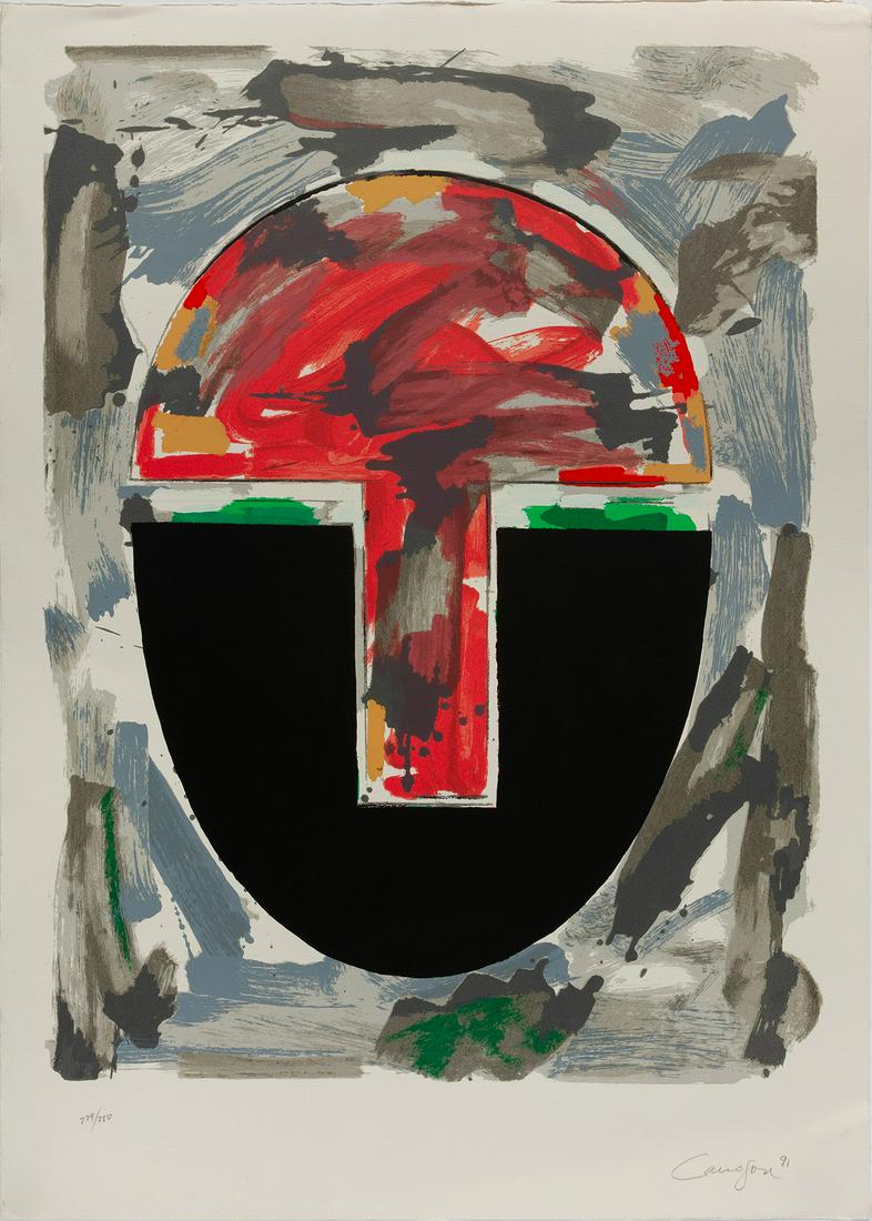 RAFAEL CANOGAR GÃ“MEZ (Toledo, 1935). Untitled, 1991, from the Suite Olympic Centennial. Silkscreen: RAFAEL CANOGAR GÃ“MEZ (Toledo, 1935). Untitled, 1991, from the Suite Olympic Centennial. Silkscreen on 270 grams VÃ©lin d'Arches paper, copy 229/250. Signed, dated and justified by hand. Measurem
