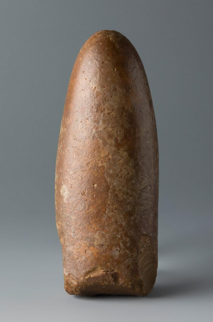 Axe head from the Neolithic period, 6000-2000 BC. Stone.  Provenance: collection Bengt SÃ¶derbergh (1 of 3)