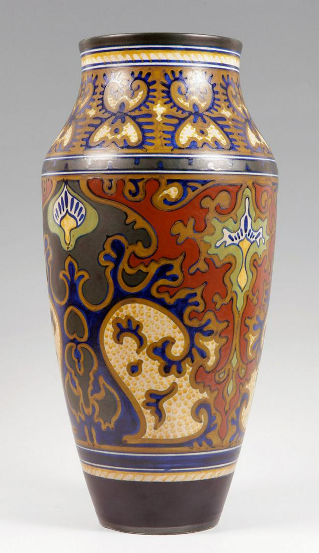 Art Deco vase; Gouda, The Netherlands, ca. 1915. Glazed ceramic. With mark. (1 of 5)