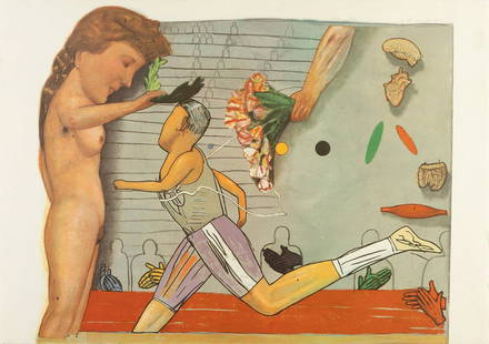 PAT ANDREA (The Hague, The Netherlands, 1942). Untitled, 1992, from the series "Olympic Suite".: PAT ANDREA (The Hague, The Netherlands, 1942). Untitled, 1992, from the series "Olympic Suite". Lithograph on Vélin d'Arches paper, 270 grams, copy 220/250. Signed and justified by hand. Size: 63 x