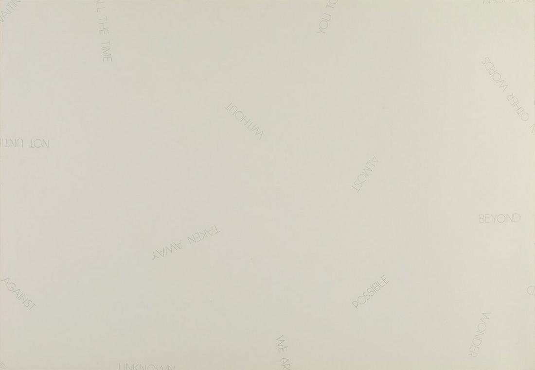 ROBERT BARRY (New York, United States, 1936). Untitled, 1991, from the "Suite Olympic Centennial".: ROBERT BARRY (New York, United States, 1936). Untitled, 1991, from the "Suite Olympic Centennial". Lithograph on 270 grams VÃ©lin d'Arches paper, copy 220/250. Signed, dated and numbered by hand. Si