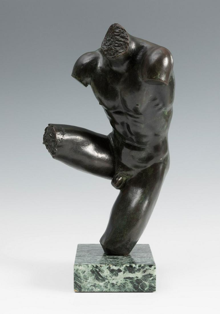ARNO BREKER (Elberfeld, Germany, 1900-DÃ¼sseldorf, Germany, 1991). "Torso of a man", 1928. Bronze.: ARNO BREKER (Elberfeld, Germany, 1900-DÃ¼sseldorf, Germany, 1991). "Torso of a Man", 1928. Bronze. Marble base. Signed. Exhibitions: "European sculpture of the 20th century", European Museum of Mode