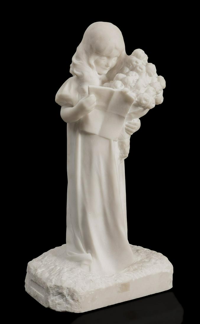 MAX BLONDAT (Crain, Burgundy, 1872 - Paris, 1925). "Le jour de fÃªte".  Marble. (1 of 6)
