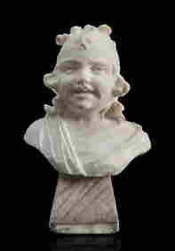French school, early 20th century. "Bust of a girl". Marble. It presents breaks. (1 of 4)
