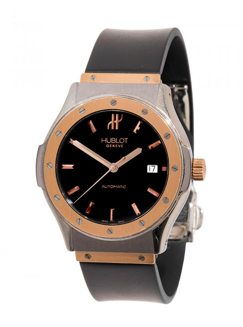 Hublot Automatic Watch Ref. 1915.7 N. 6693xx For Men unisex. Case In Steel And Yellow Gold. Black