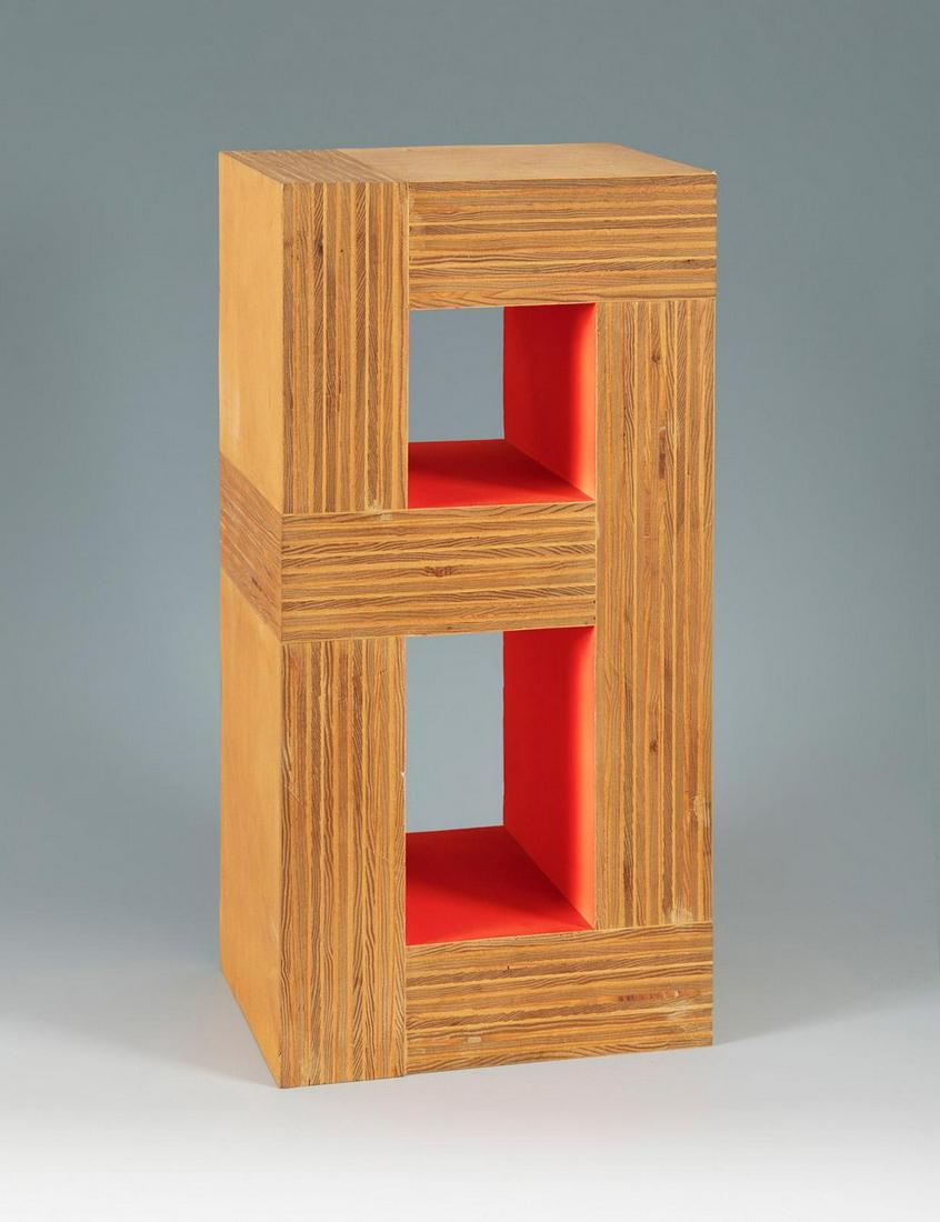 PELLO IRAZU (AndoÃ¡in, GuipÃºzcoa, 1963). "One bellow". Wooden construction and painting.: PELLO IRAZU (AndoÃ¡in, GuipÃºzcoa, 1963). "One bellow". Wooden construction and painting. Measurements: 39 x 20 x 13.5 cm. Pello Irazu is considered one of the key figures in the renewal of Basque
