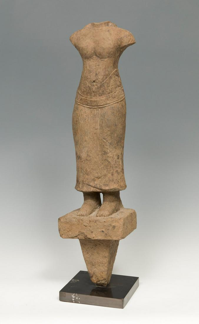 Great Uma's Thrush; Cambodia, Angkor Wat. Baphoon style. Khmer Empire, 11th century. Sandstone. It (1 of 7)